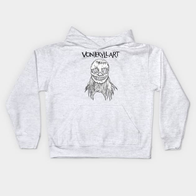 Executioner B/W Kids Hoodie by VonJekyllArt